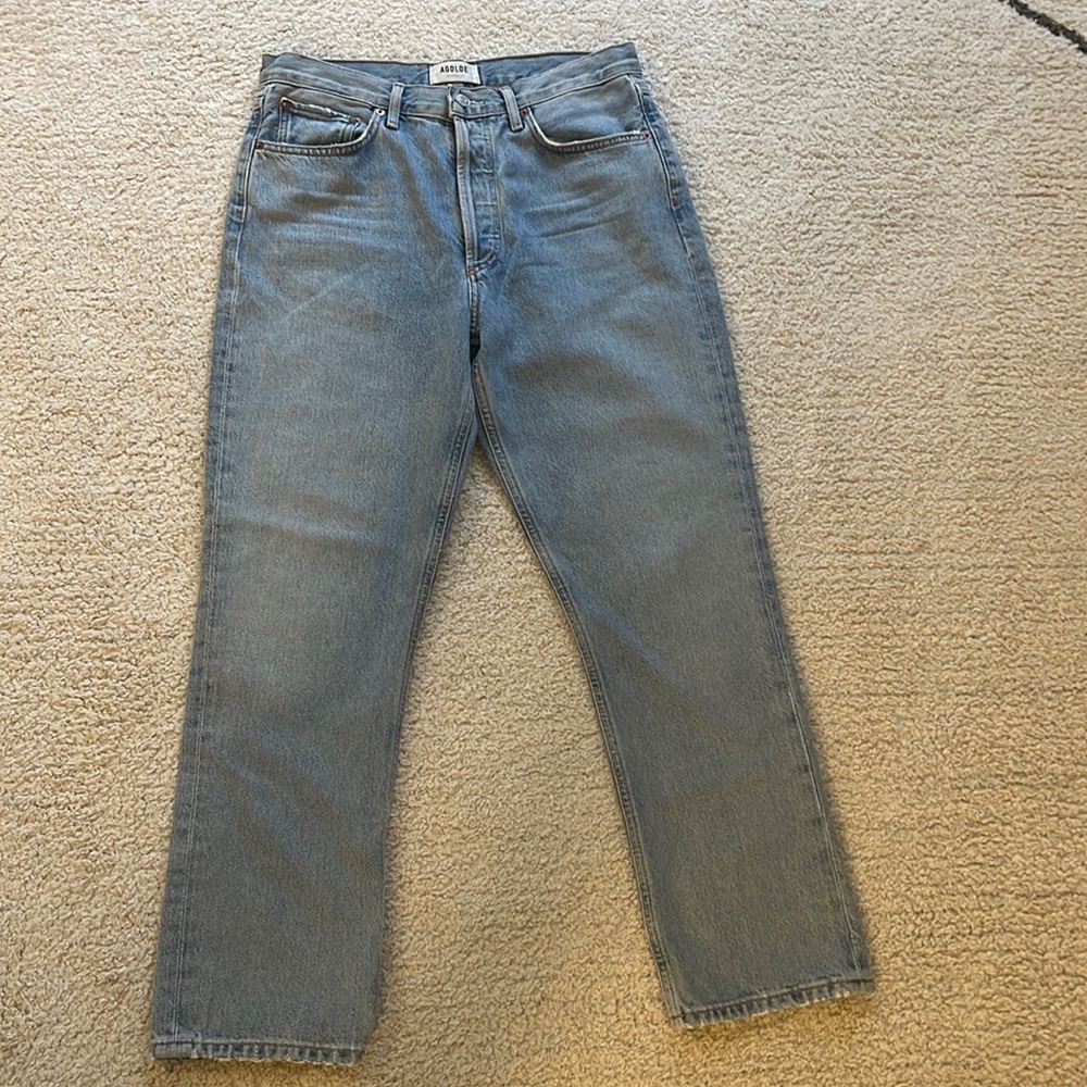 AGOLDE Riley crop straight jean size 28 (never worn)